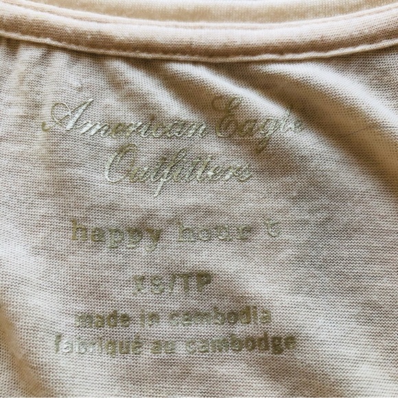 American Eagle Outfitters Cream Happy Hour Tee - Picture 8 of 10